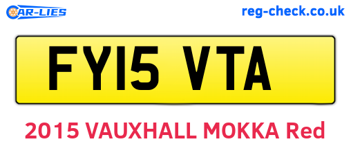 FY15VTA are the vehicle registration plates.