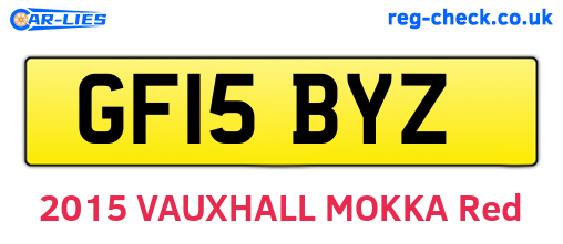 GF15BYZ are the vehicle registration plates.