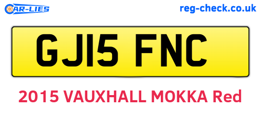 GJ15FNC are the vehicle registration plates.