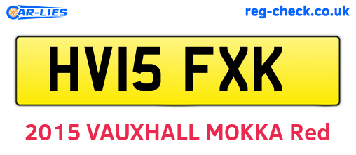 HV15FXK are the vehicle registration plates.