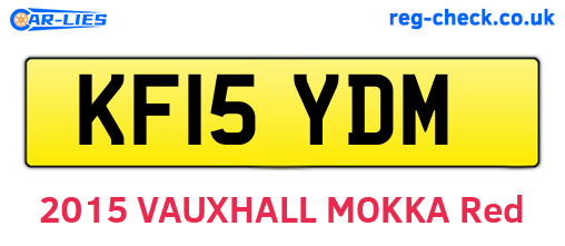 KF15YDM are the vehicle registration plates.