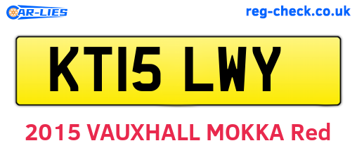 KT15LWY are the vehicle registration plates.