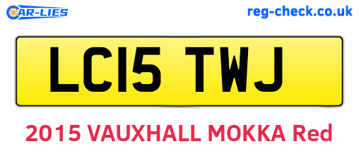 LC15TWJ are the vehicle registration plates.