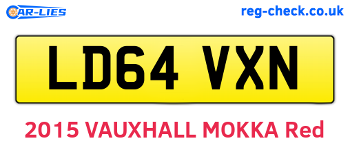 LD64VXN are the vehicle registration plates.