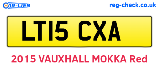 LT15CXA are the vehicle registration plates.