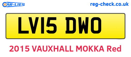 LV15DWO are the vehicle registration plates.