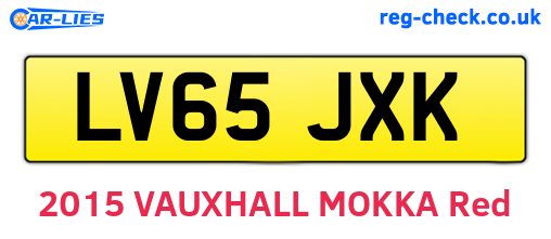 LV65JXK are the vehicle registration plates.