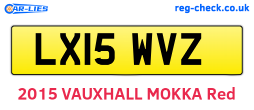 LX15WVZ are the vehicle registration plates.