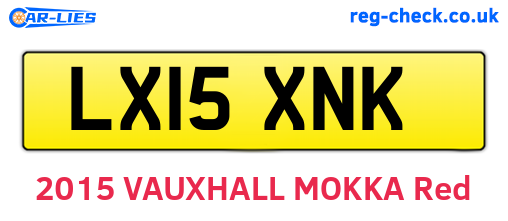 LX15XNK are the vehicle registration plates.