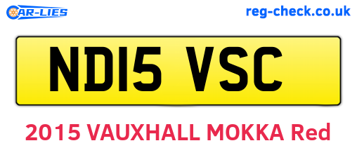 ND15VSC are the vehicle registration plates.