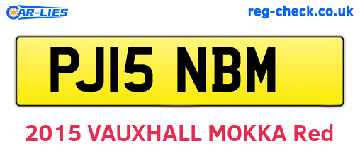 PJ15NBM are the vehicle registration plates.
