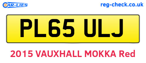PL65ULJ are the vehicle registration plates.