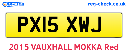PX15XWJ are the vehicle registration plates.