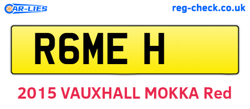 R6MEH are the vehicle registration plates.