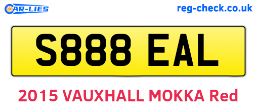 S888EAL are the vehicle registration plates.