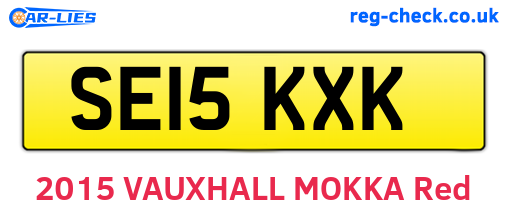 SE15KXK are the vehicle registration plates.