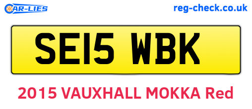 SE15WBK are the vehicle registration plates.