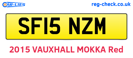 SF15NZM are the vehicle registration plates.