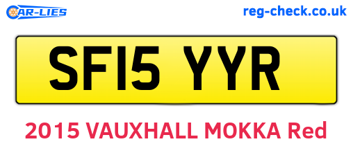 SF15YYR are the vehicle registration plates.