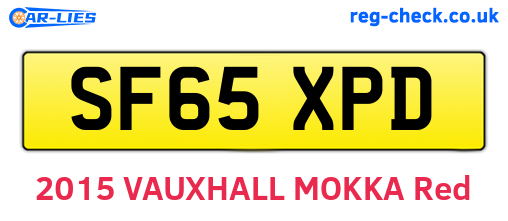 SF65XPD are the vehicle registration plates.
