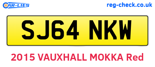 SJ64NKW are the vehicle registration plates.