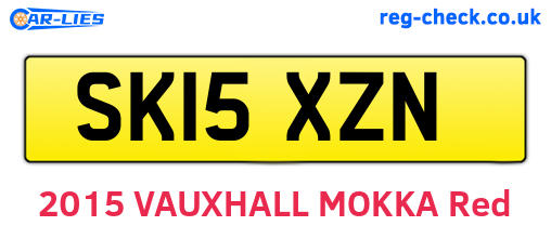 SK15XZN are the vehicle registration plates.