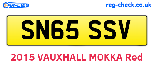 SN65SSV are the vehicle registration plates.