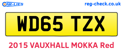 WD65TZX are the vehicle registration plates.
