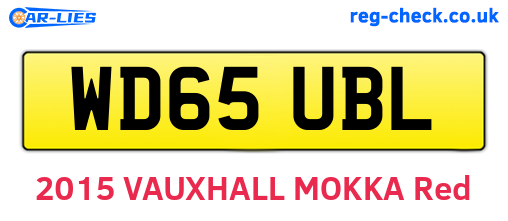 WD65UBL are the vehicle registration plates.