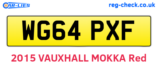 WG64PXF are the vehicle registration plates.