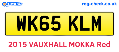 WK65KLM are the vehicle registration plates.