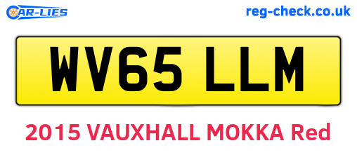 WV65LLM are the vehicle registration plates.