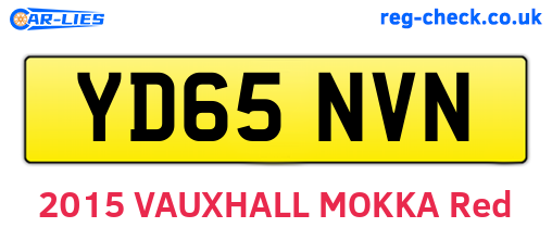 YD65NVN are the vehicle registration plates.