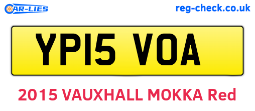 YP15VOA are the vehicle registration plates.
