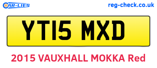 YT15MXD are the vehicle registration plates.