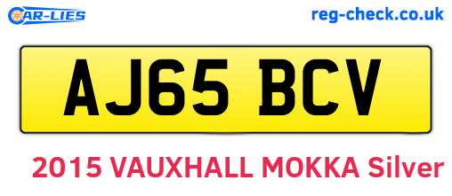 AJ65BCV are the vehicle registration plates.