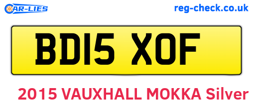 BD15XOF are the vehicle registration plates.