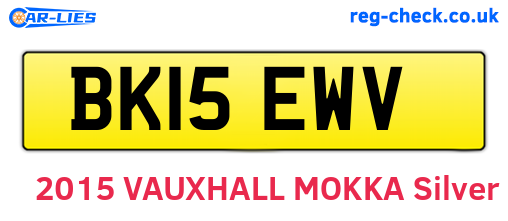 BK15EWV are the vehicle registration plates.