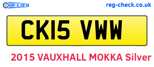 CK15VWW are the vehicle registration plates.