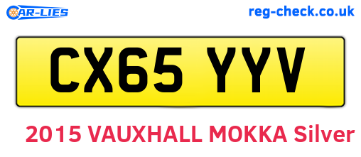 CX65YYV are the vehicle registration plates.