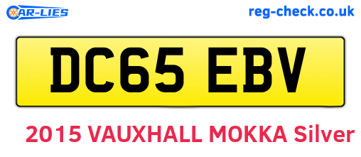 DC65EBV are the vehicle registration plates.