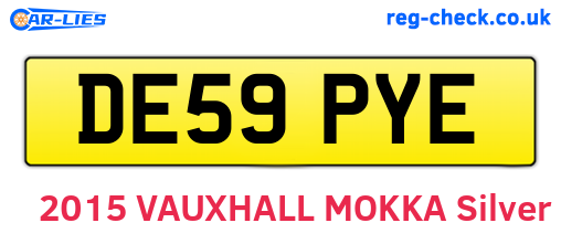 DE59PYE are the vehicle registration plates.