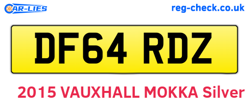 DF64RDZ are the vehicle registration plates.