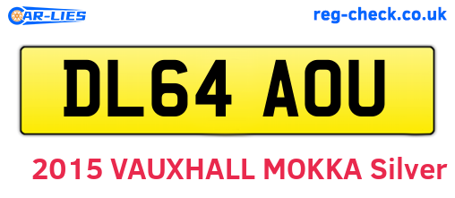 DL64AOU are the vehicle registration plates.