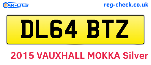 DL64BTZ are the vehicle registration plates.