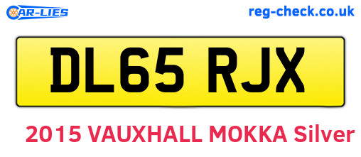 DL65RJX are the vehicle registration plates.