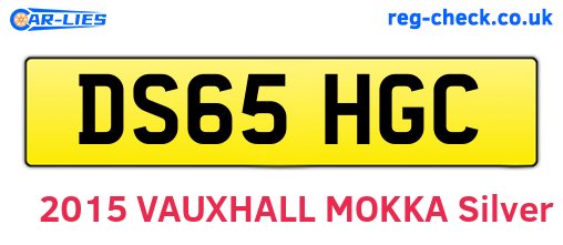 DS65HGC are the vehicle registration plates.