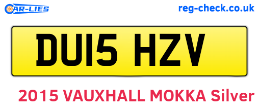 DU15HZV are the vehicle registration plates.