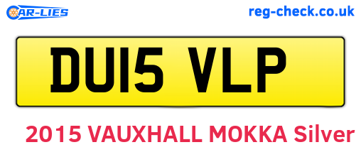 DU15VLP are the vehicle registration plates.