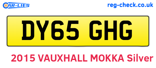 DY65GHG are the vehicle registration plates.